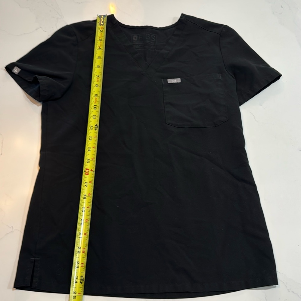 Black extra extra small Figs scrubs top